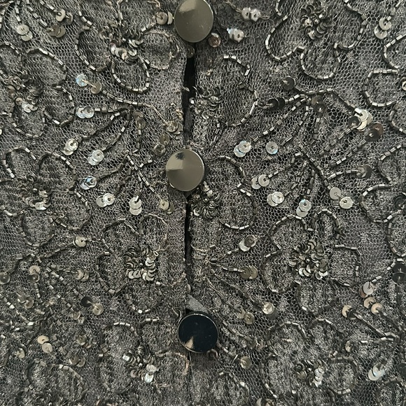 GIORGIO ARMANI LE COLLEZIONE BLACK SEQUIN VEST - Picture 3 of 4